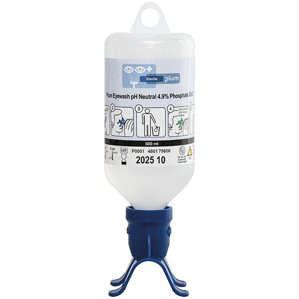 Augenspülflaschen mit DUO - Aufsatz - pH Neutral - 500 ml - Plum